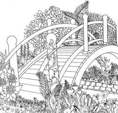 uncategorizedble small bridge coloring page For both aldults And kids adult pages colouring free adults fantasy