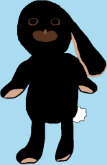 Rat Baby's bunny stuffie by me