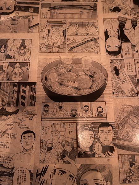 We got the sushi chef anime table