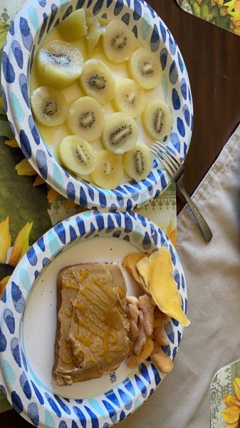 Healthy Monkey lunch.